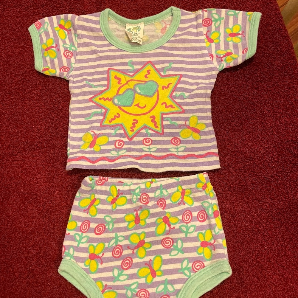 Vintage Cuties by Judy baby two-piece set (0-6 months)